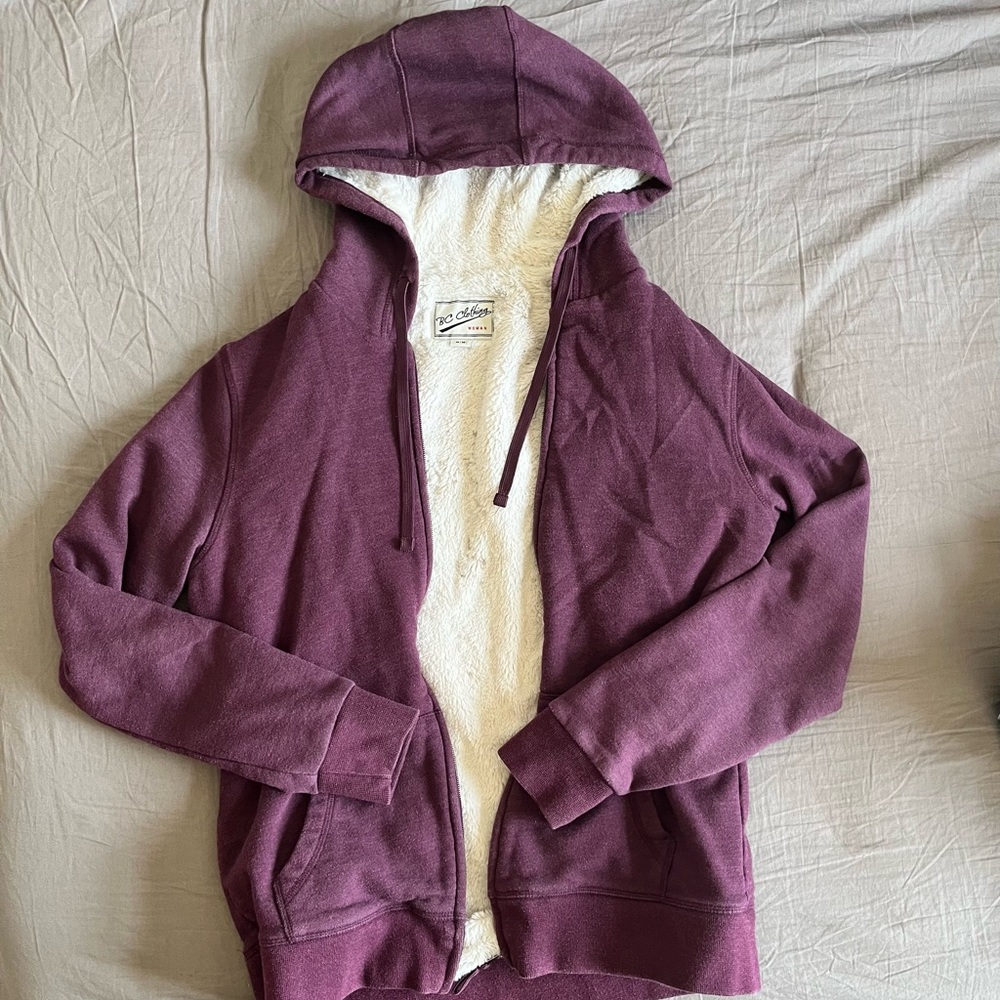Pinkish purple fuzzy sweater